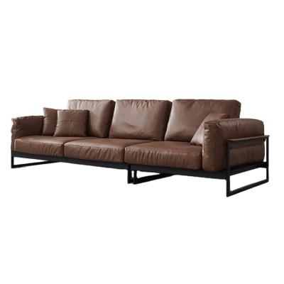 China Modern Design Furniture Large Home Sofa Bed High Quality Leather Italian Sofa Set Luxury Sectional Couch Living Room Sofa for sale