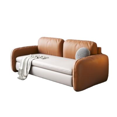 China (Other) Factory Customizable Adjustable Sofa Bed Folding Foldable Sofa Bed Modern Synthetic Leather Small Sofa for sale