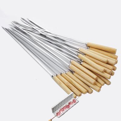 China Easily Cleaned Stainless Steel BBQ Stick BBQ Tools Tool Accessories BBQ Sticks Kebab Skewers for sale