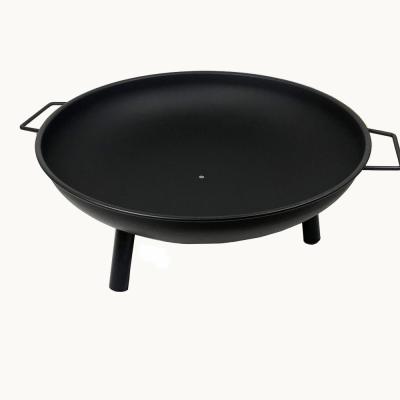 China Stocked Fire Pit Outdoor Wood Burning Fire Bowl With Extra Deep Round Large Drain Hole Chimney Cast Iron for sale