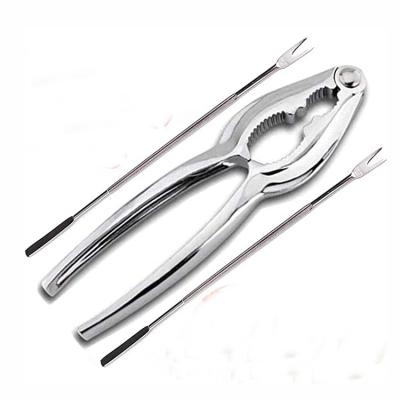 China Sustainable Stainless Steel Seafood Cookies Nut Cracker And Forks Set for sale