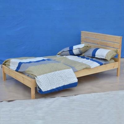 China With Slats Pine Wood Bedroom Adults King Single Beds Design for sale