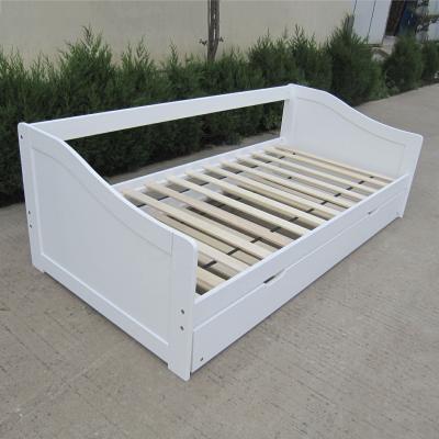 China Frame of bed with pull-out caster design wooden home captain bed with caster for sale