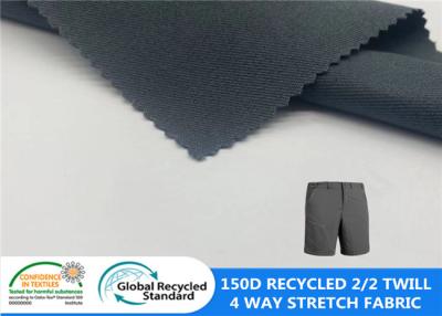 China Tela al aire libre impermeable gruesa reciclada el 92% de la tela elástica 226GSM de la manera de la tela cruzada del SP 150D 2/2 del poliéster el 8% 4 en venta