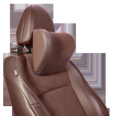 China Wholesale Super Soft Comfortable Anti Dust Mite Car Pillow Seat Headrest Leather Neck Support for sale