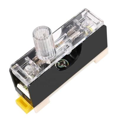 China FS-101 250V 10A 6x30mm Plastic Fuse Holder 6*30 Pole Single Fuse Holder Base for sale