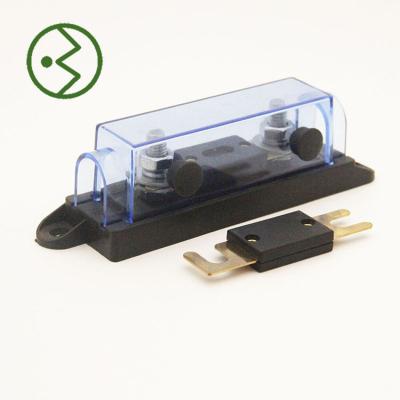 China Electrical Components 0/2/4 Gauge Clear Cover Bakelite Holder Bolton ANL Material Fuse Holder for sale