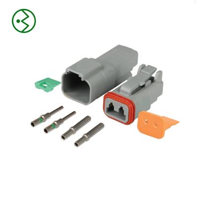 China German DT Series 2 Pin Connector Kit DT Automotive Terminal Soild with A.W.G. 16-20 greenband settings for sale