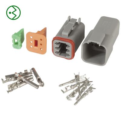 China DT Connector Kit 6 Pin Gray Connector Automotive Deutsch Solid Terminal Contact for sale