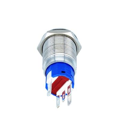 China Household Appliances 19Mm Baokezhen Round Metal Ip67 Waterproof Push Button Momentary Latching Switch for sale