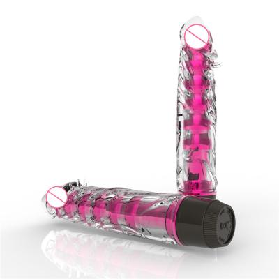 China Strong Vibration Screw Thread Design Vibrator Dildo Vibrator For Female Massager for sale