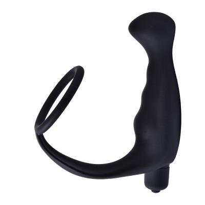 China Cock Ring Prostate Massager Anal Vibrator Vibrating Anal Plug With Cock Ring G-spot Vibrator for sale