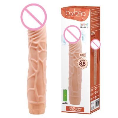 China Various Type Flesh Stimulator Dildo Realistic Soft Strong Vibration Multispeed Vibrator Adult Sex Toy for sale