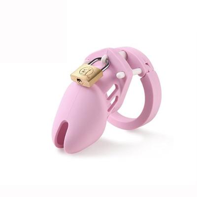 China Good Care Soft Silicone Penis Lock Male Chastity Cage Device Sex Toys for sale