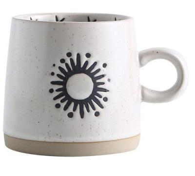 China Wholesale Exquisite Multicolor Nordic Non-Inverted Matte Glaze Tea Ceramic Coffee Mug With Ring Handle for sale