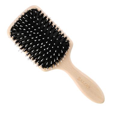 China Dab in 2021 New Natural Wooden Hair Brush Porcupine Boar Bristle Paddle Styling Brush for sale