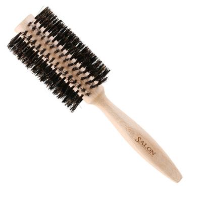 China New Arrival Round Wood Handle Boar Hair Round Brushes Mixed Boar Hair Heat Resistant for sale