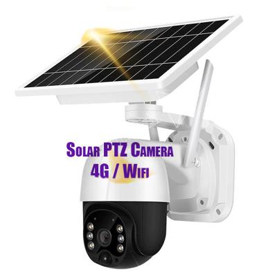 China Human Motion Tracking 24/7 4G/WIFI Security 128GB LED Flood Light Home Camera Solar Powered Night Vision 3MP Solar Battery 4G Outdoor Smart Camera for sale