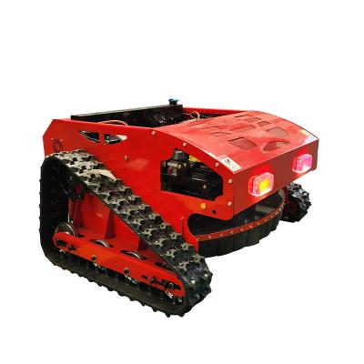 China Cultivate China Good Quality Gasoline Electric Battery Remote Control Robot Lawn Mower Mini Automatic Crawler Lawn Mower for sale