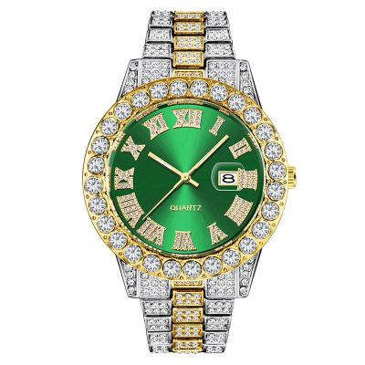 China 2022 Hip Hop Watches Day/Date Iced Out Diamond Mens Watches In Luxury Bling Wristwatches Watch For Women Men for sale