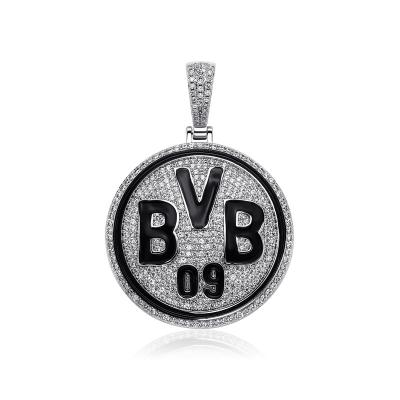 China Hiphop Pendant GLDM European and American Badge Football Club Hot Air Color Drip Oil Fans Medal Items Pendant for sale