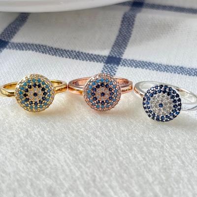 China GLDM Fashion Evil Eye Crystal Ring Women 18k Gold Plated Custom Evil Eye Ring Jewelry Rings Jewelry from GLDM for sale