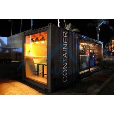 China Heat-insulated prefab coffee kiosk design container bar 20ft desain kios for sale for sale