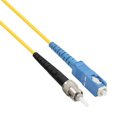 China VCOM 25Ft Fiber Optic Cable Duplex Singlemode 3M Yellow St To SC Fiber Optic Patch Cords D142121-D for sale