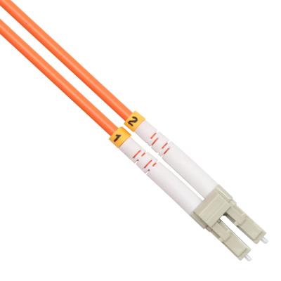 China VCOM Multimode Duplex Indoor Fiber Optic Cable LC to LC Fiber Optic Patch Cords 2m D142336-D for sale