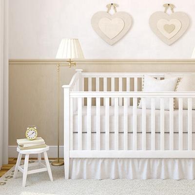 China 20CCB022 Baby Bedroom Furniture Set Modern White Bebe Wooden Princess Baby Cot Bed Crib Designs Hutch For 1~2 Years for sale