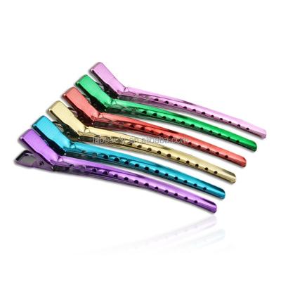 China Salon Hair Extension Metal Clips Customize Private Plug Repair Beauty Cutting Styling Clip Label Hair Sectioning Clip With Speed for sale