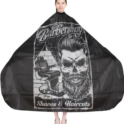 China Waterproof Cape Logo Fashion Polyester Barber Cape Custom Barber Cape Labeauty Polyester Material Barber Cape Salon Supplies Salon Hairdressing for sale