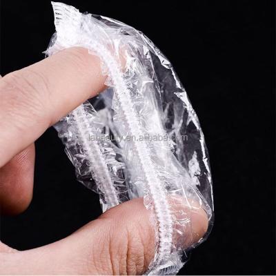 China Disposable Hair Drying Flexible Ear-cap PE Water Proof Hair Coloring Beauty Salon Single Transparent Hairdresser Disposable Ear Spleen For Hairdressing Use for sale