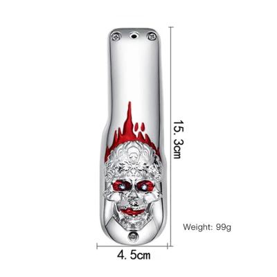 China Fashion 2021 Metal Hair Trimmer Case Cover Barber Hairstyle Salon Accessories Magic 3D Retro Electric Men's Back Cover Clipper Lion Skull Hair Clipper Cover Diy for sale