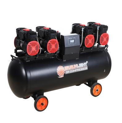 China High Efficiency 180Ltr 6000W Four Head Heavy Industrial Grade Oil Free Cheap Air Compressor For Conditioning Oiless Low Noise for sale