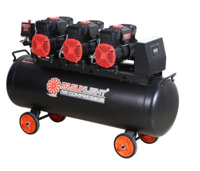 China OIL-LESS 120Ltr 8HP 4500W Three Head Heavy Industrial Grade Oil Free Portable Electric Air Compressor for Oilless Low Noise Conditioning for sale