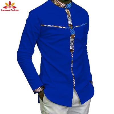 China Hot Selling African Cotton Print Men T Shirts Wear With Factory Price for sale