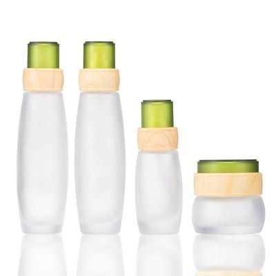 China High Quality Cosmetic Travel Lotion Bottle Cream Glass Cosmetic Bottle Set For 40-120ml 50g Customized for sale