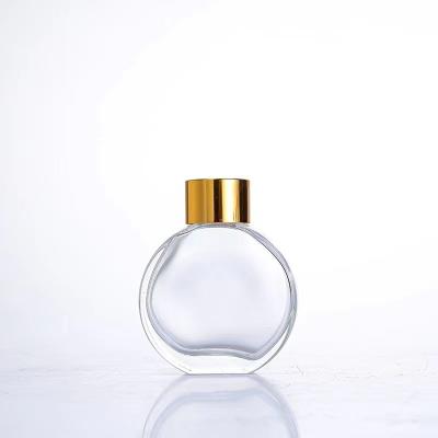 China Gift & Mini Round Reed Car Room Decorative Craft Aromatherapy Bottle Glass Clear Aroma Bottle Diffuser Bottle for sale