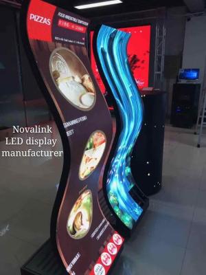 China Indoor slim  Wave-shape HD LED poster with soft module for sale