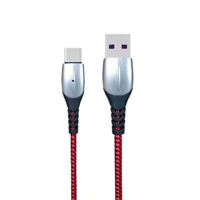 China 5A Camera Metal Nylon Braided Mobile Phone With And Type C Charging USB-c Fast Charger Data Cable for sale