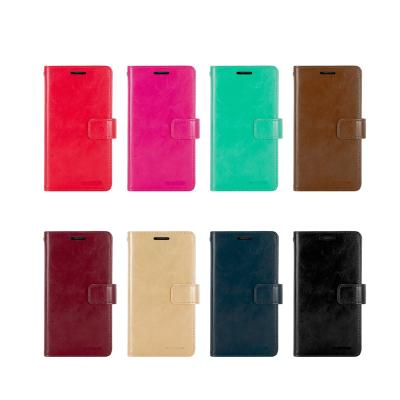 China Flip Magnetic Leather Case With Card Slot And Strap Wholesale PU Phone Protector Luxury Custom Leather Case New for sale