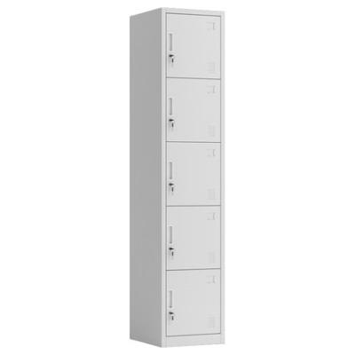 China Cheap Customized Commercial Steel 5 Door RTD Clothes Shoe Storage Cabinet Metal Locker Gym Wardrobe Closet Staff Steel Commercial Cabinet for sale