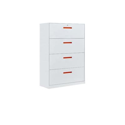 China Factory Customized Modern RTD Office Furniture Metal Filing Cabinet 4 Drawer Vertical Steel Vertical Side Storage Cabinet for sale