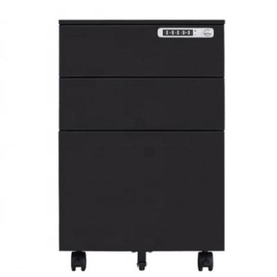 China Modern Metal Storage Cabinet 3 Drawer Lock RTD Mobile High Quality Steel Pedestal Office Mobile Under Desk Wheels for sale