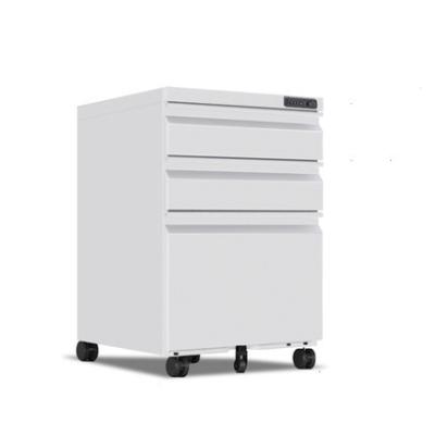 China RTD Factory Price 3 Drawer Metal Office Furniture Filing Cabinet Movable Modern Steel Storage Cabinet Under Desk Pedestal Mobile Movable for sale