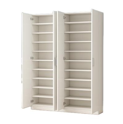 China Knock-down RTD customized modern 2 doors steel shoe rack shelves vertical shoes rack for living room locker household storage cabinet for sale