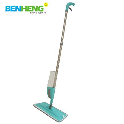 China Sustainable Microfiber Water Jet Broom Floor Mop Flat House Floor Cleaning Mop With 700ML Spray Bottle for sale