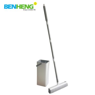 China Sustainable House Floor Sponge Mop And Bucket Cleaning Set for sale