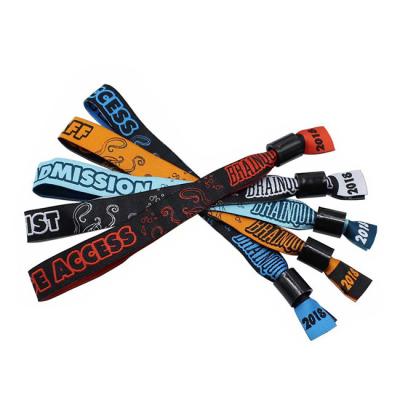 China Personalised Festival Wristbands , Customized Polyester Wrist Band With Adjustable Buckle for sale